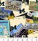 Sykel Enterprises-University of Michigan Cotton Fabric-Michigan Wolverines Postcard Cotton Quilting Fabric